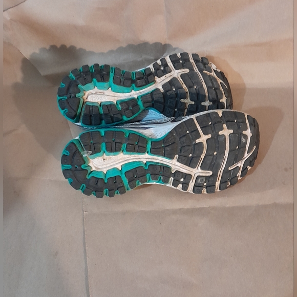 Brooks Women's Ghost 7 Running Shoes Gray/ Green /Purple Size 9.5 - Picture 5 of 7